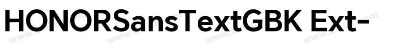 HONORSansTextGBK Ext字体转换